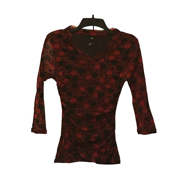 GNW Tops - 💚2 for $10💚 GNW Polka Dot 3/4 Sleeve Blouse, Size Medium